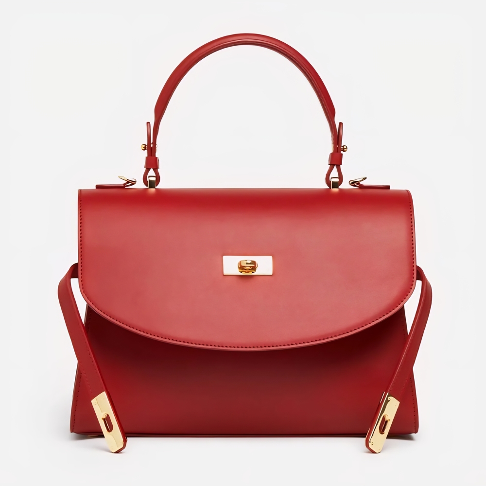 Silver & Riley Red Leather Satchel - Picture 2 of 16